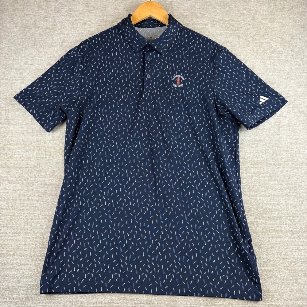 Adidas Mens Ultimate 365 Allover Print Harbour Town Golf Links Polo Shirt M View 5